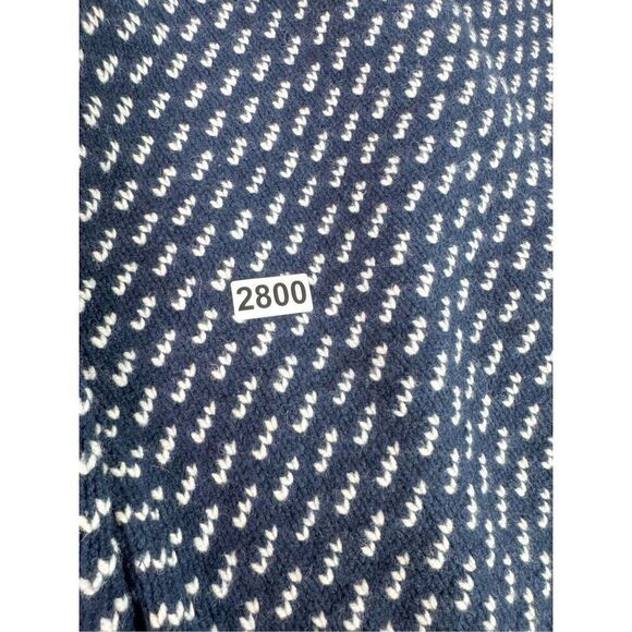 LL Bean Sweater Womens Large Navy Classic Ragg 100% Lambs Wool Birds Eye - Picture 6 of 8